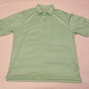 Donald Ross Green Gingham Golf Polo